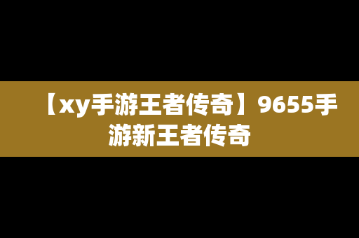 【xy手游王者传奇】9655手游新王者传奇